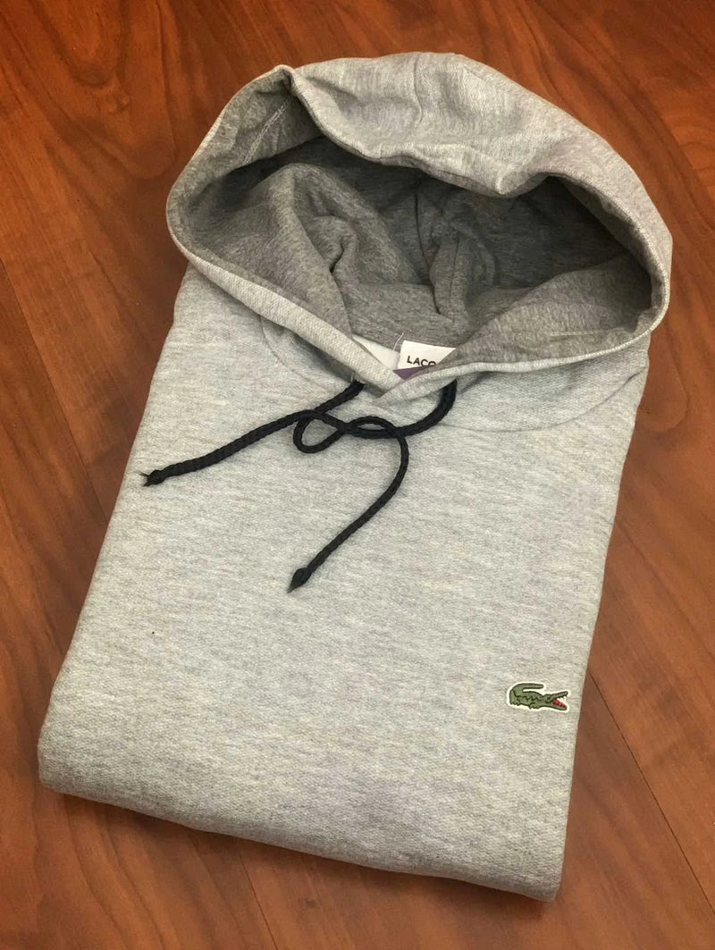 MOLETOM LACOSTE CINZA CLARO